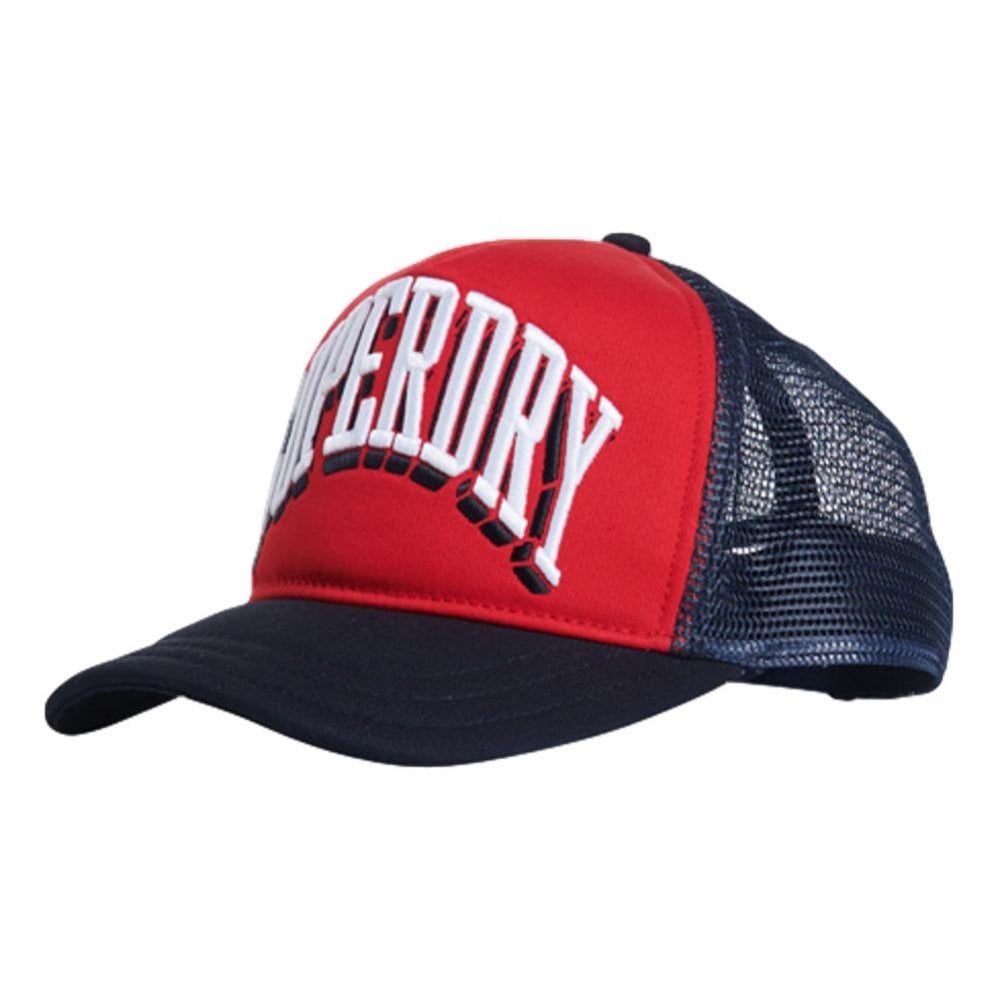 Superdry Sport Tri Logo Trucker Cap - Varsity Red