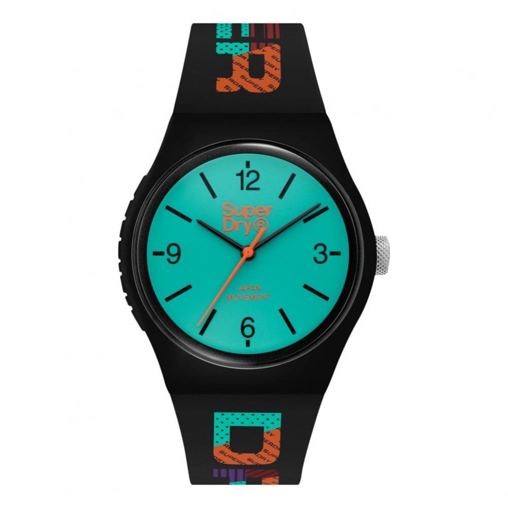 Superdry Urban Retro Sport Watch - Black / Teal