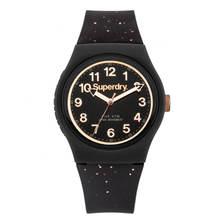 Superdry Urban Glitter Watch - Black / Rose Gold