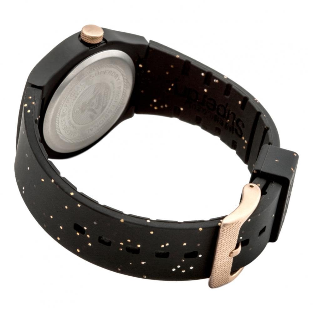 Superdry Urban Glitter Watch - Black / Rose Gold