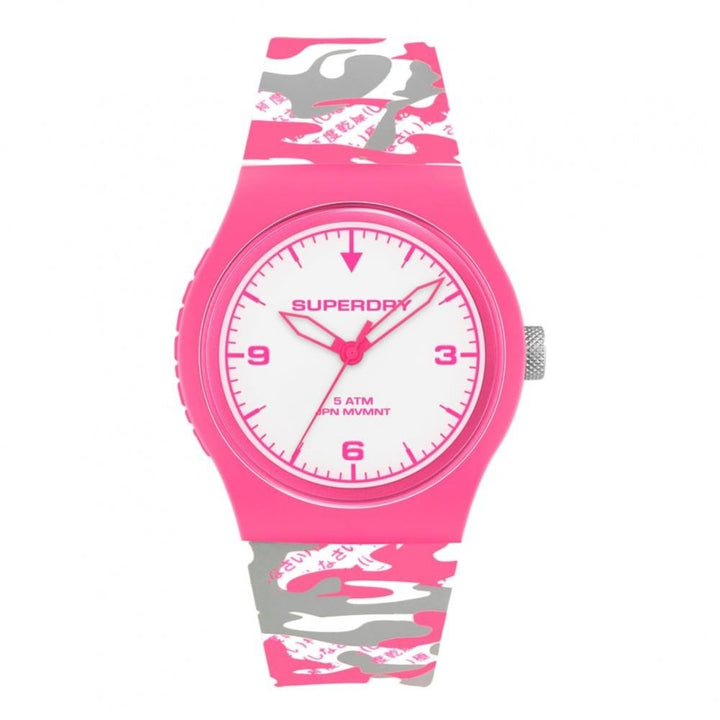 Superdry Urban Fluoro Camo Watch - White / Pick / Grey