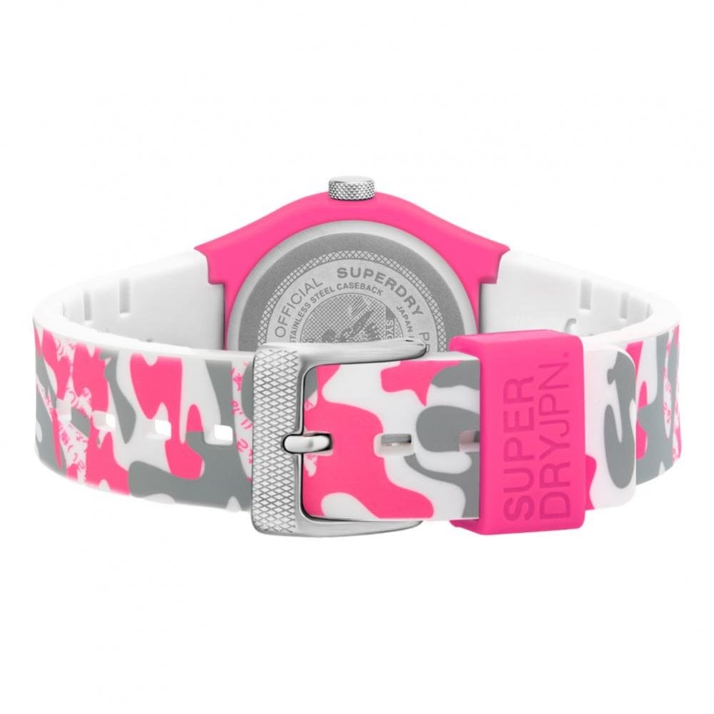 Superdry Urban Fluoro Camo Watch - White / Pick / Grey