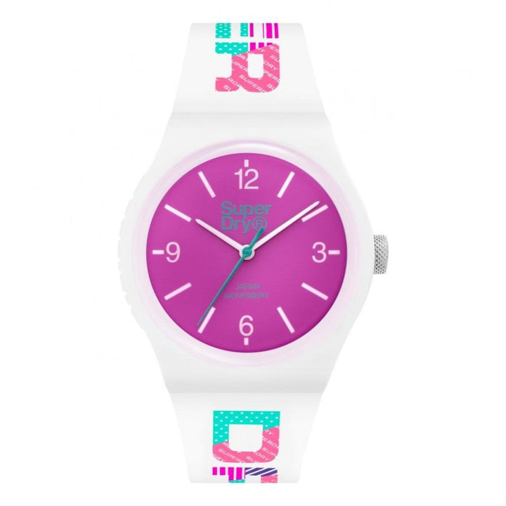 Superdry Urban Retro Sport Watch - White / Purple