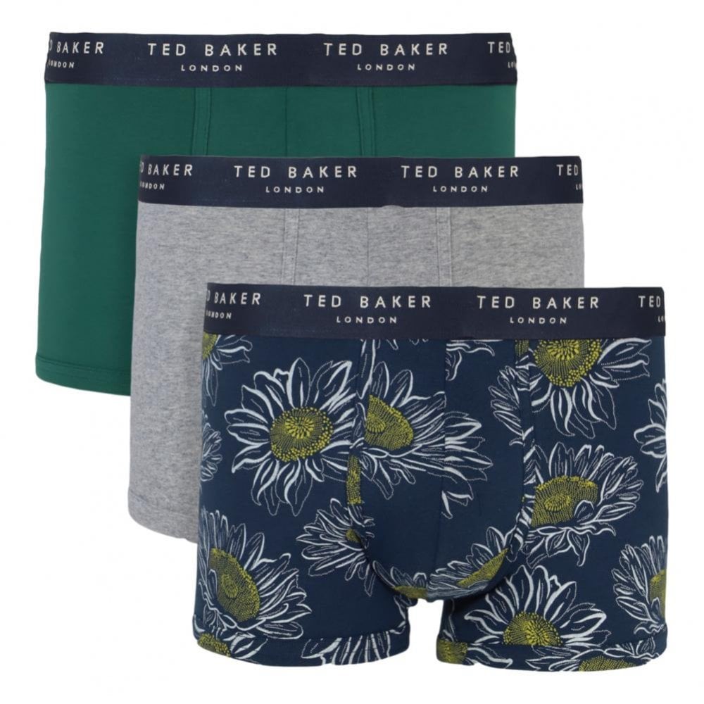 Ted Baker 3 Pack Cotton Fashion Trunks