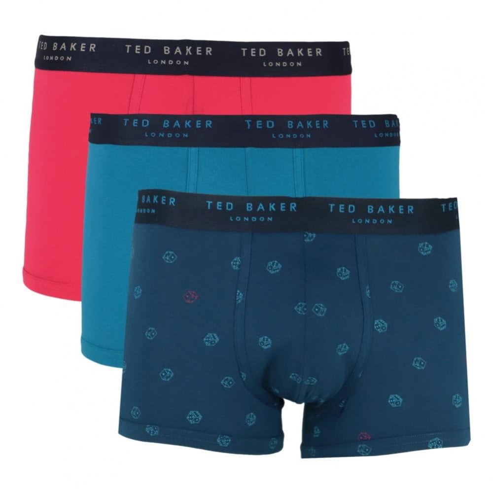 Ted Baker 3 Pack Cotton Fashion Trunks