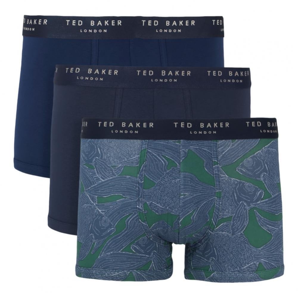 Ted Baker 3 Pack Cotton Fashion Trunks