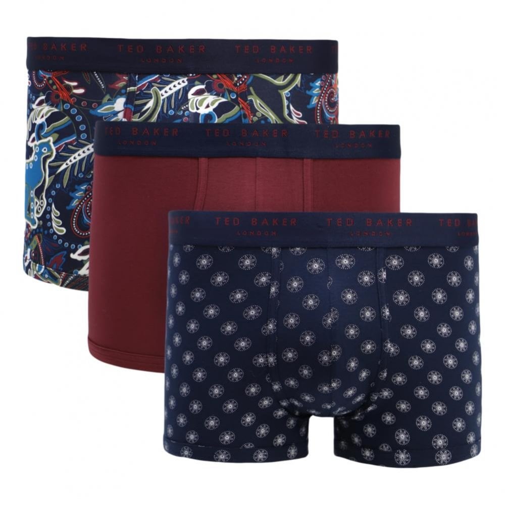 Ted Baker 3 Pack Cotton Fashion Trunks