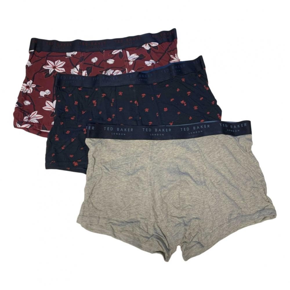 Ted Baker 3 Pack Cotton Fashion Trunks