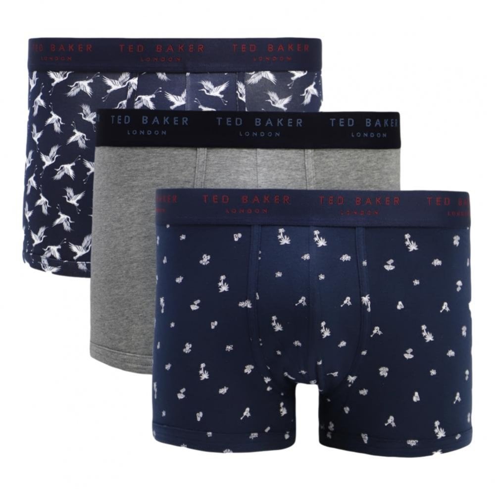 Ted Baker 3 Pack Cotton Fashion Trunks
