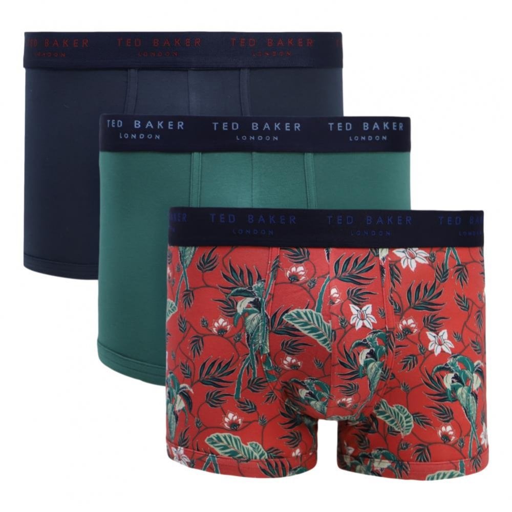 Ted Baker 3 Pack Cotton Fashion Trunks
