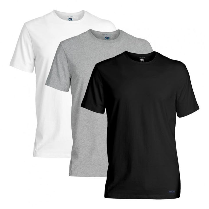 Ted Baker 3 Pack Cotton Stretch Crew Neck Tee