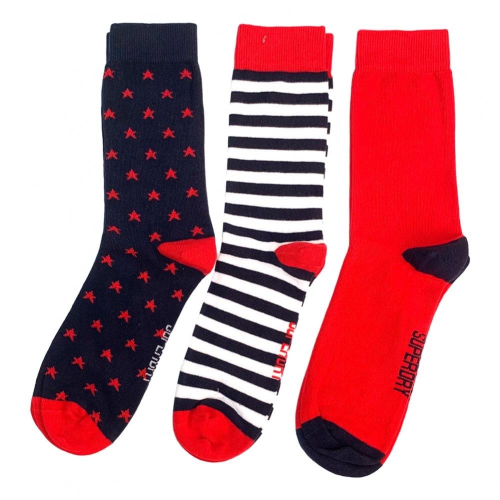 Superdry Novelty 3 Pack Socks - Montauk