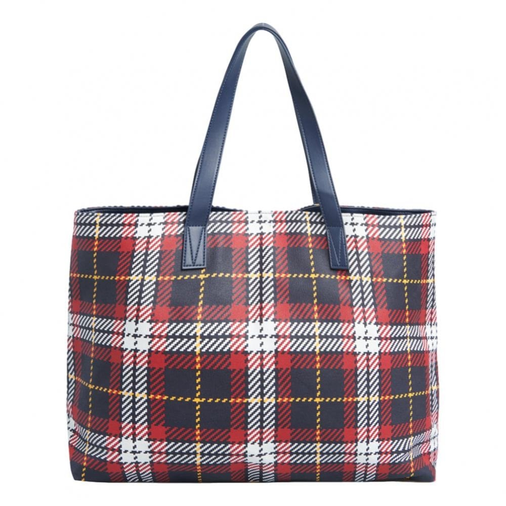 Superdry Adeena Canvas Tote Bag - Red Check