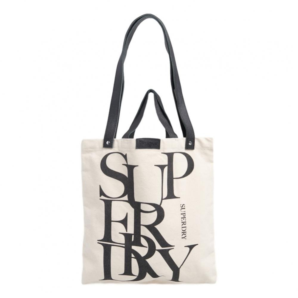 Superdry Edit Printed Shopper Bag - Natural