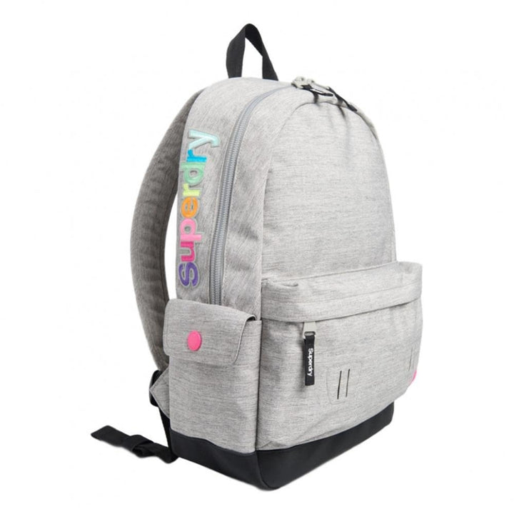 Superdry Rainbow Applique Montana Rucksack - Light Grey Marl