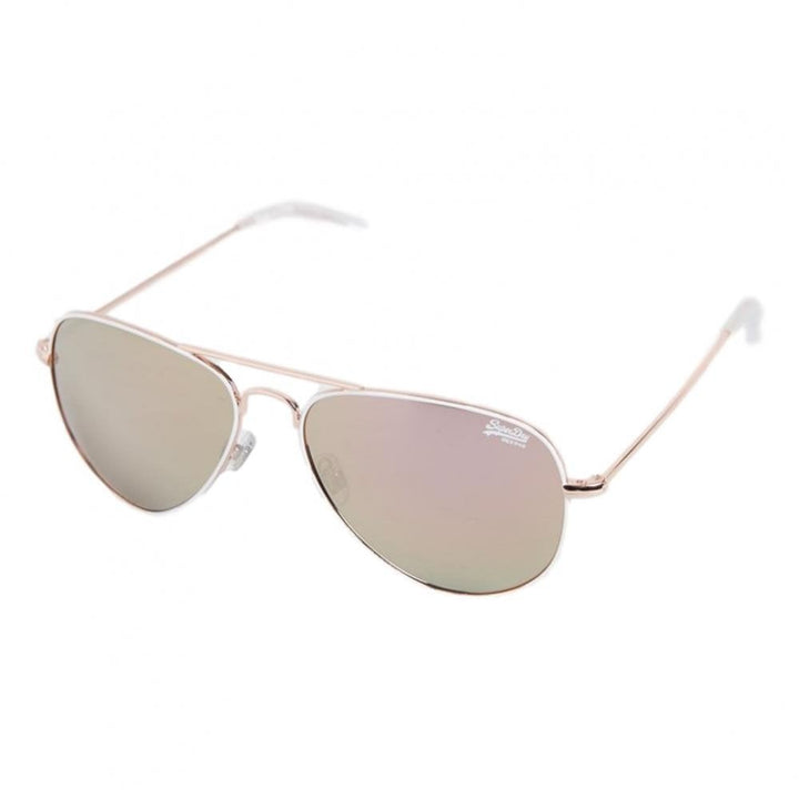 Superdry SDR Huntsman Sunglasses - Shiny Rose Gold / White