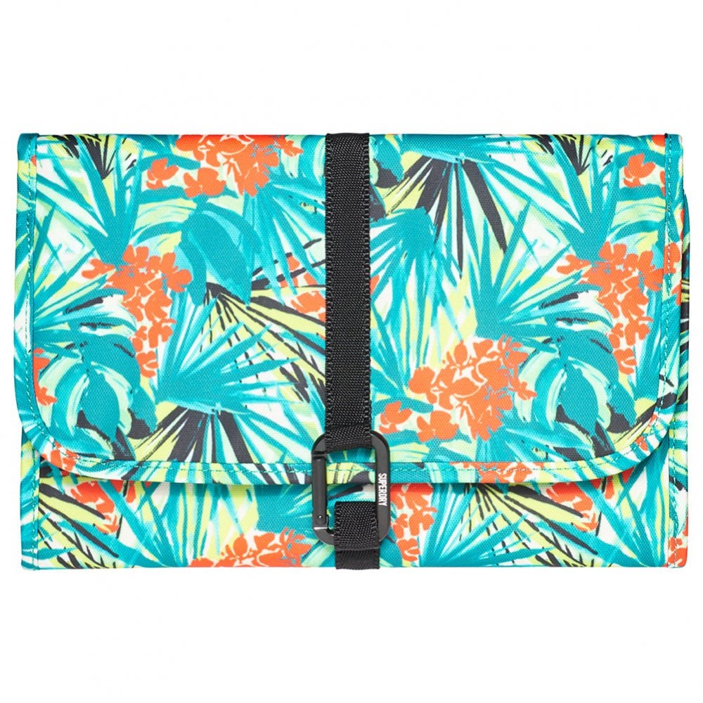 Superdry Large Travel Washbag - Green Tropical