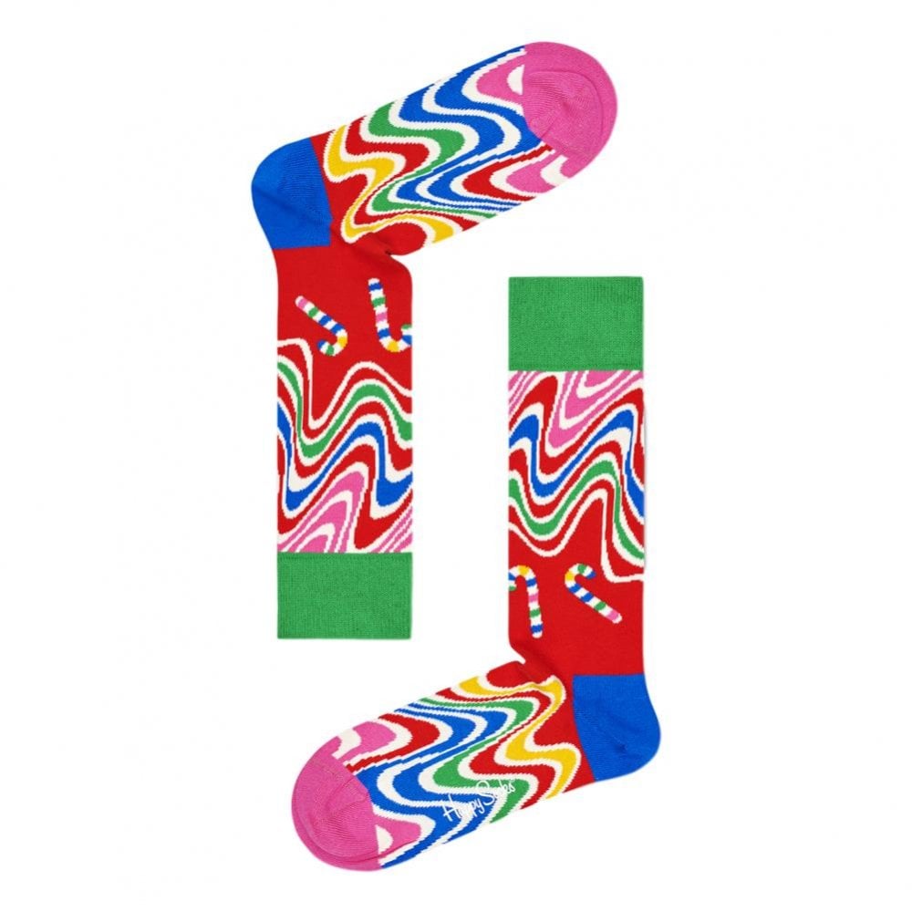 Happy Socks Psychedelic Candy Cane Socks Gift Set
