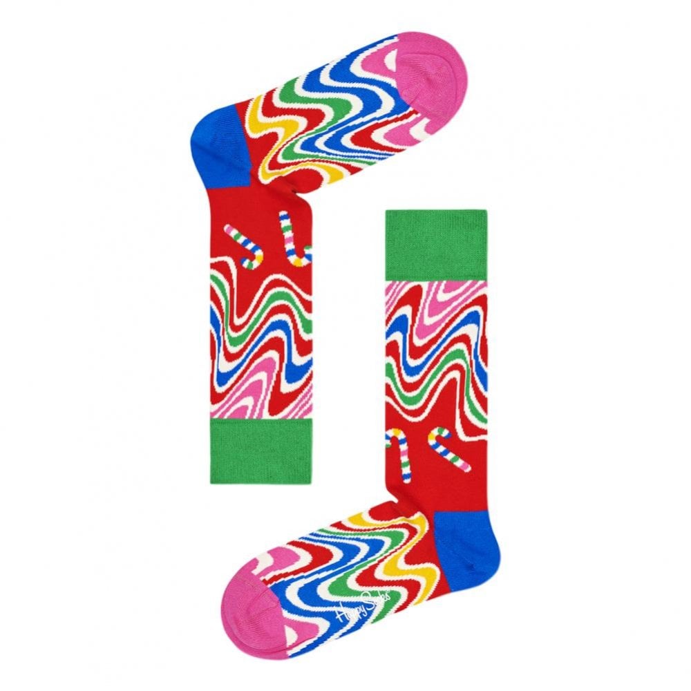 Happy Socks Psychedelic Candy Cane Socks 4 Pack Gift Set