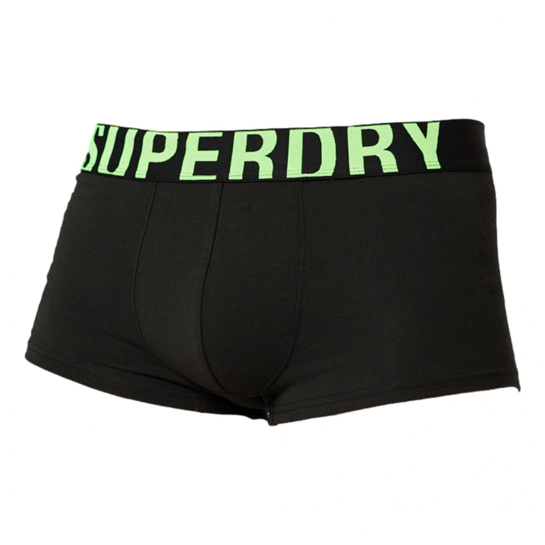 Superdry Dual Logo Double Pack Trunks - Mens Underwear - Boxers