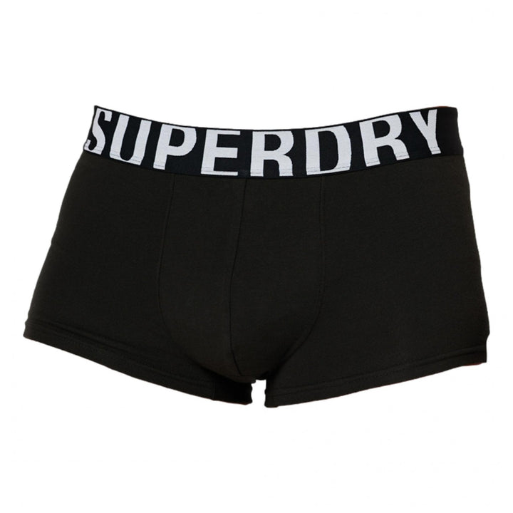 Superdry Dual Logo Double Pack Trunks - Mens Underwear - Boxers