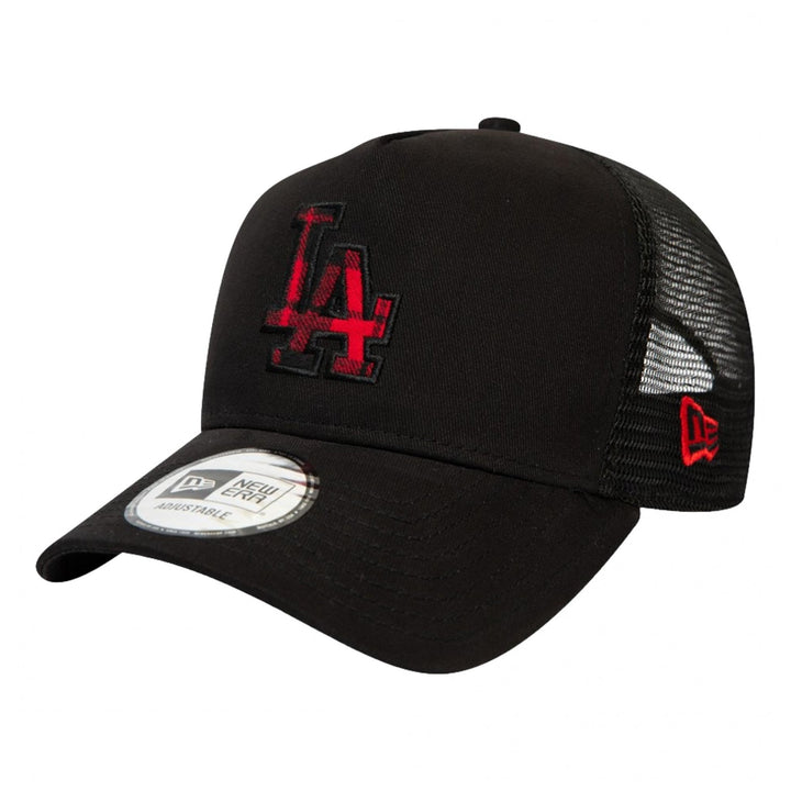 New Era LA Dodgers Check Logo A-Frame Trucker Cap