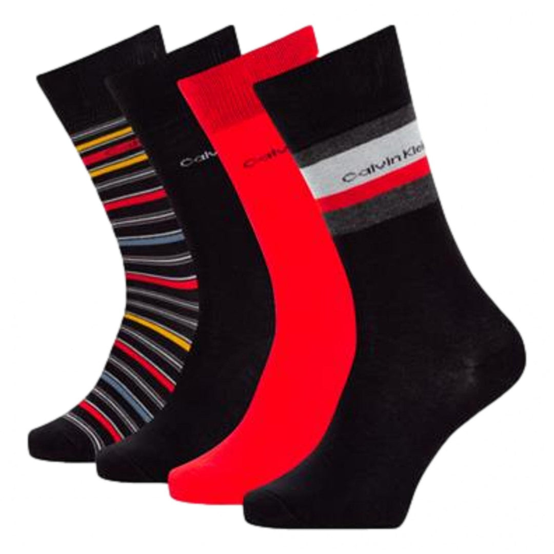 Calvin Klein 4P Giftbox David Multi Pattern Dress Crew Socks