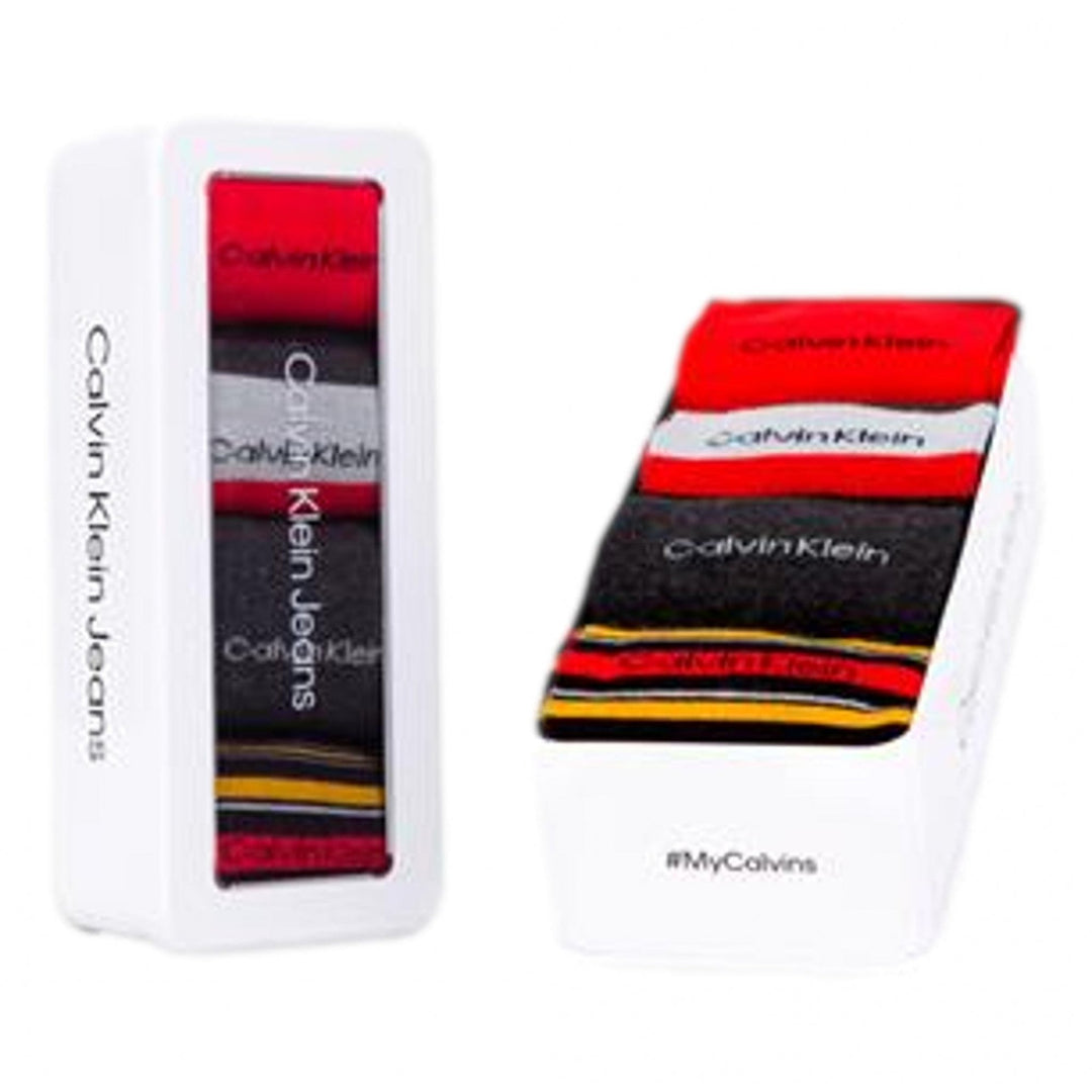 Calvin Klein 4P Giftbox David Multi Pattern Dress Crew Socks