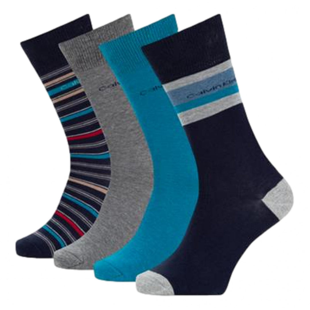Calvin Klein 4P Giftbox David Multi Pattern Dress Crew Socks