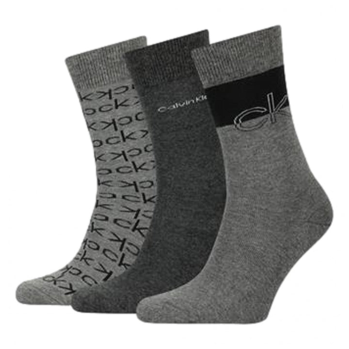 Calvin Klein 3P Giftbox Darwin Logo Dress Crew Socks