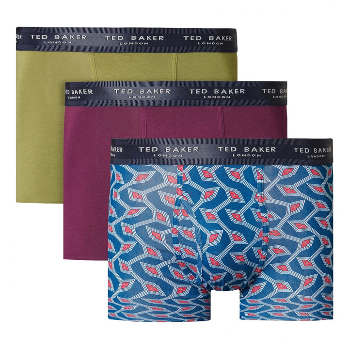 Ted Baker 3 Pack Cotton Fashion Trunks