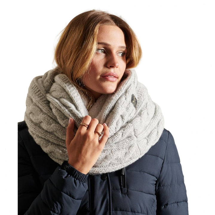 Superdry Tweed Cable Snood