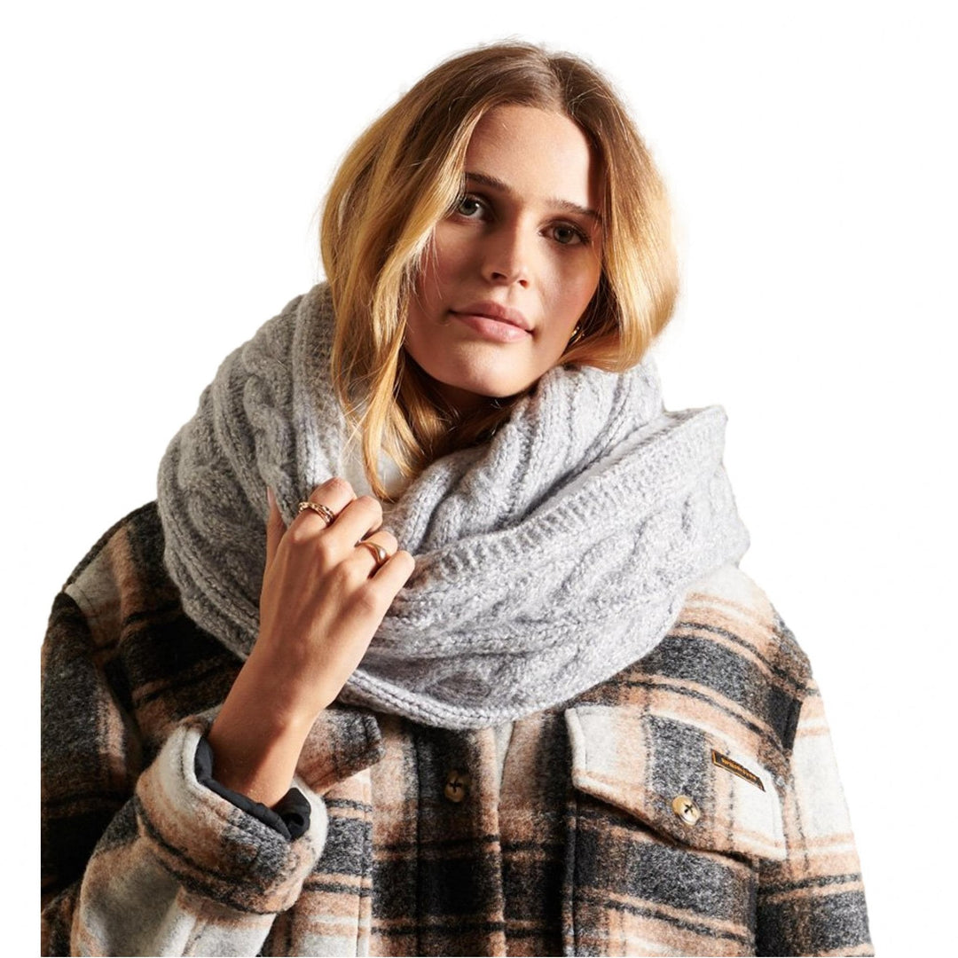 Superdry Tweed Cable Snood
