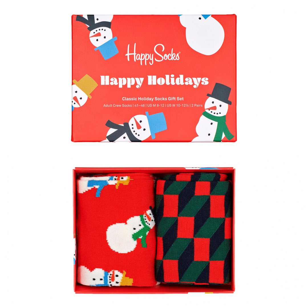 Happy Socks 2 Pack Snowman Socks Gift Set