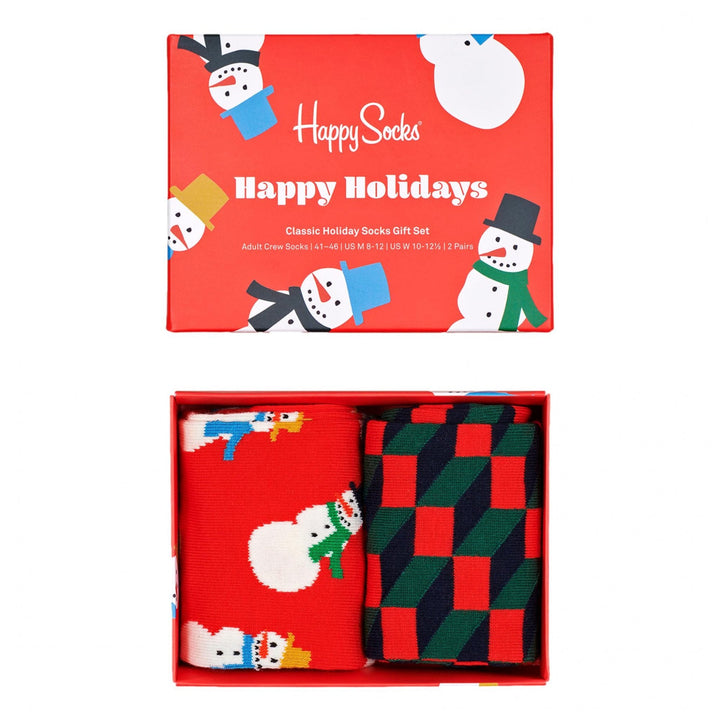 Happy Socks 2 Pack Snowman Socks Gift Set