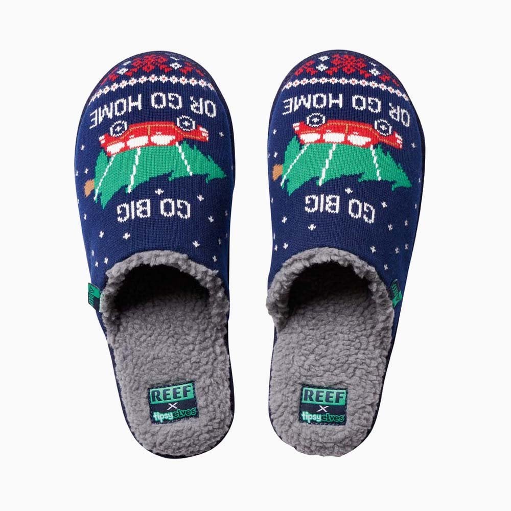 Reef X Tipsy Elves Go Big Or Go Home Slippers