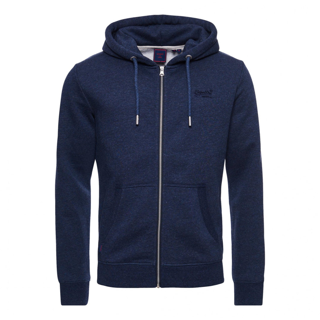 Superdry Logo Embroidered Zip Hoodie - Men&
