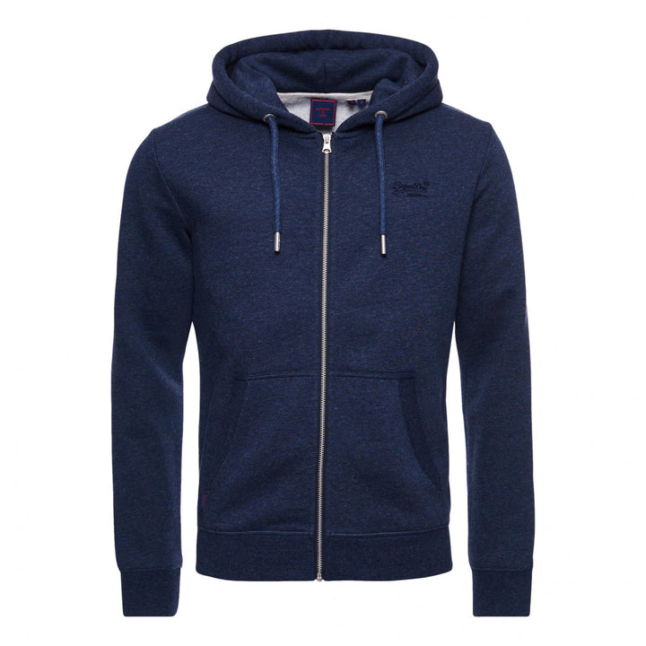 Superdry Logo Embroidered Zip Hoodie - Men&