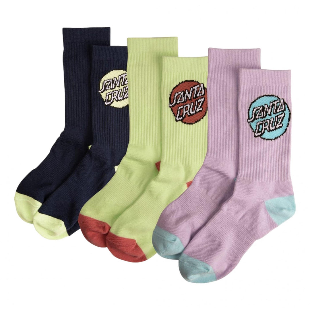 Santa Cruz Pop Dot 3 Pack Crew Socks