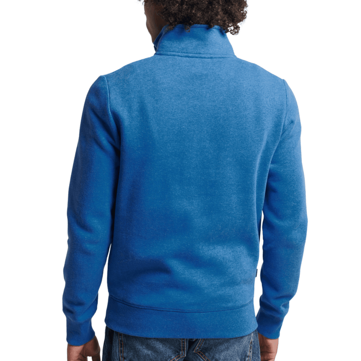 Superdry Mens Organic Cotton Vintage Logo Zip Henley Top - Menswear
