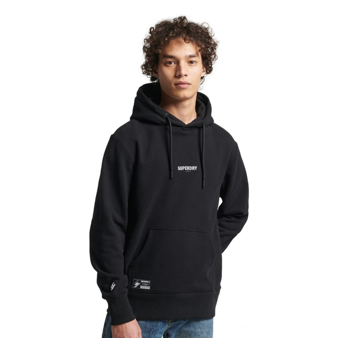 Superdry Code Micro Logo Hoodie - Mens Pullover Hoodie