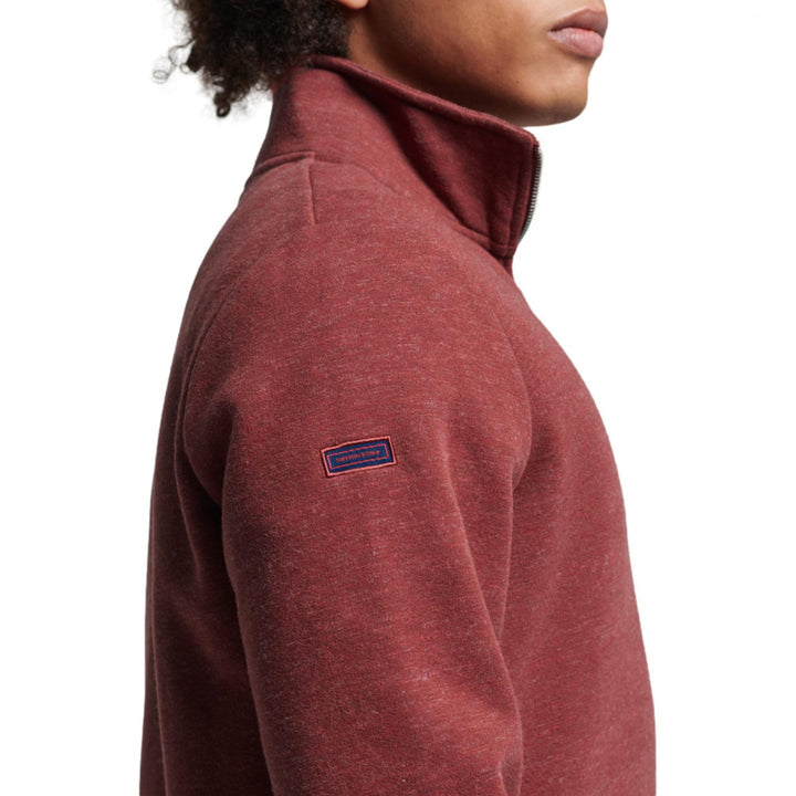 Superdry Mens Organic Cotton Vintage Logo Zip Henley Top - Menswear