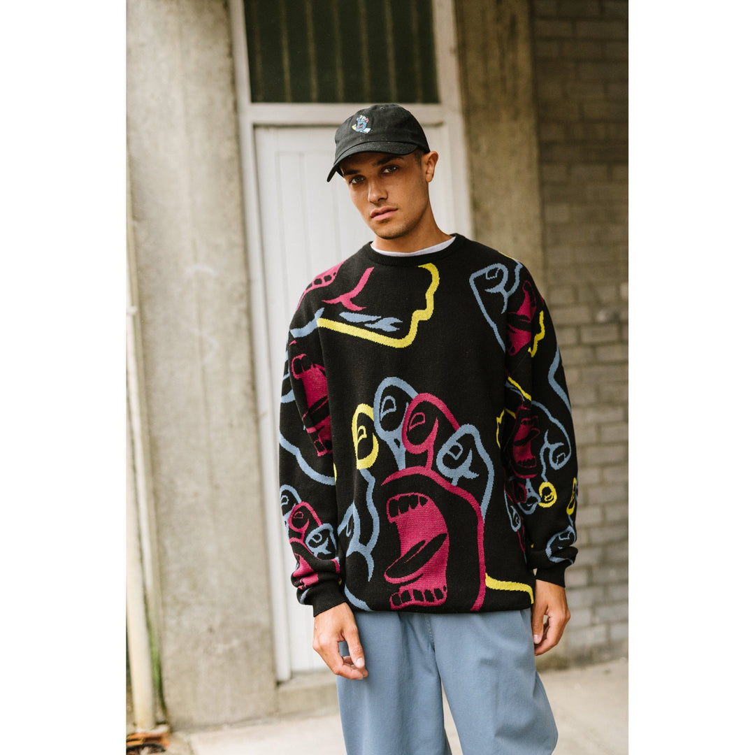 Santa Cruz Hands In Colour Knit Crew Sweater