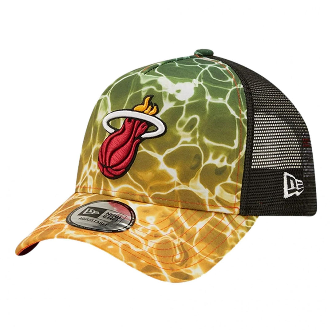 New Era Miami Heat Summer City A-Frame Trucker Cap