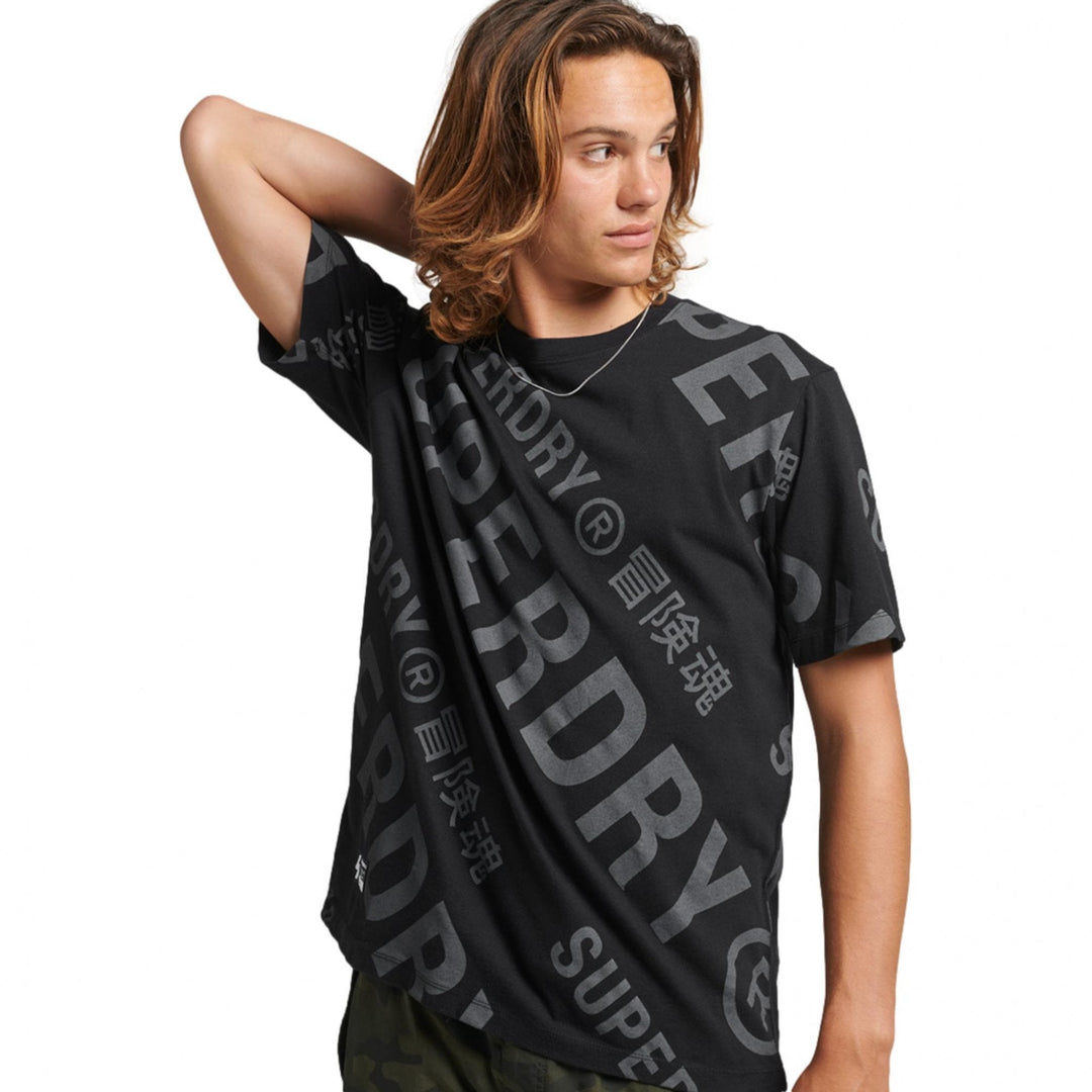 Superdry Code AOP Short Sleeved T-Shirt