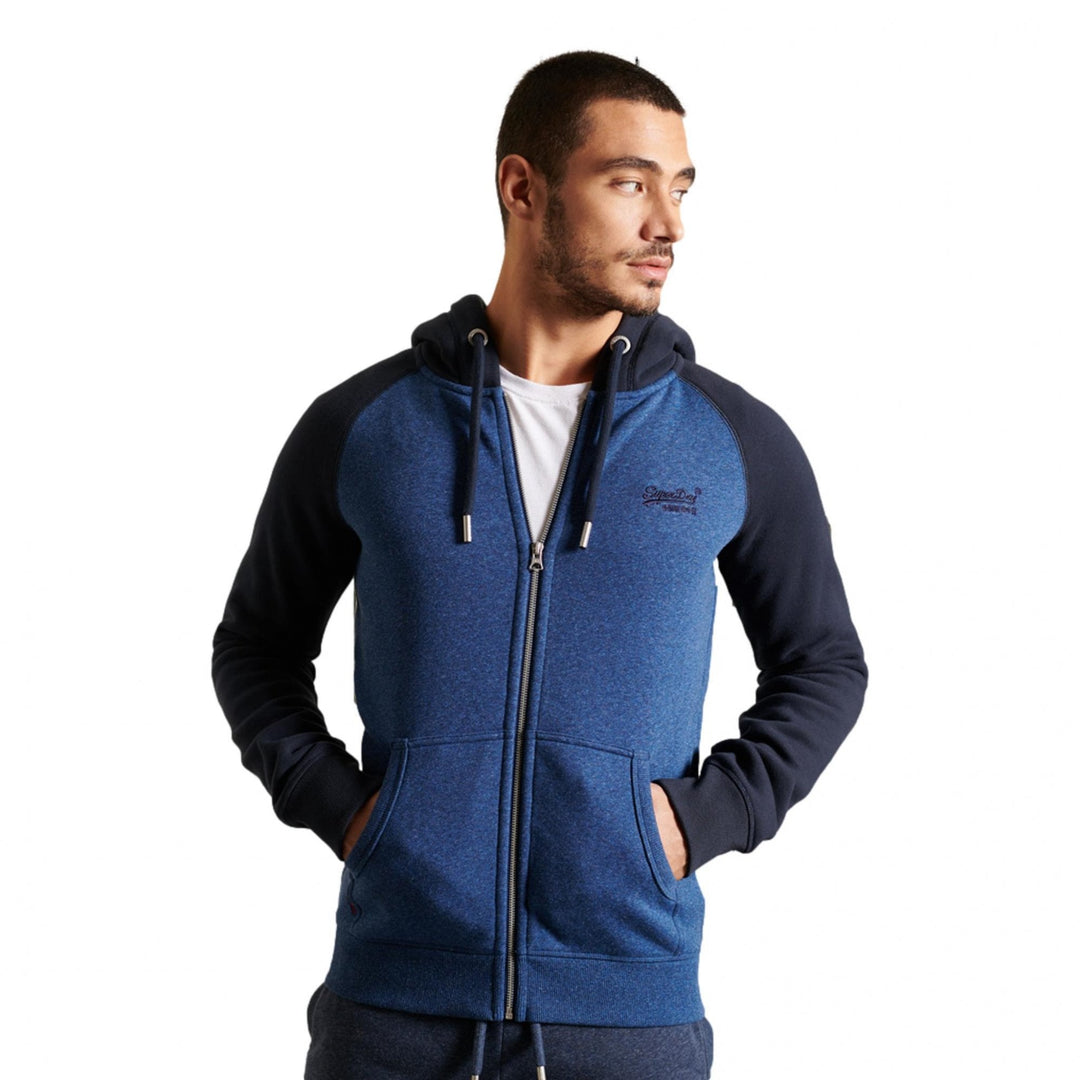 Superdry Vintage Logo Embroidered Baseball Zip Hoodie