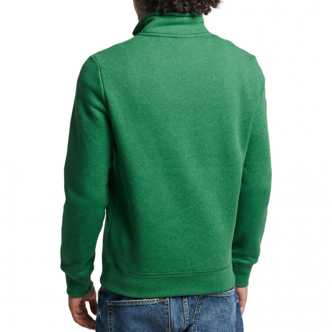 Superdry Mens Organic Cotton Vintage Logo Zip Henley Top - Menswear