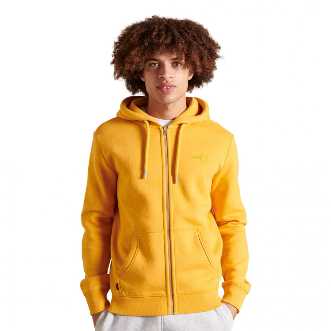 Superdry Logo Embroidered Zip Hoodie - Men&