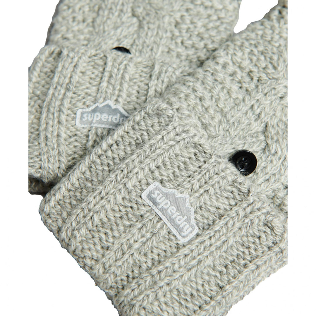 Superdry Vintage Cable Gloves - Unisex Winter Gloves - Mittens