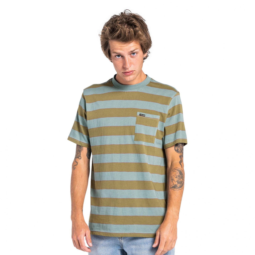 Volcom Maxer Stripe SS Crew T-Shirt
